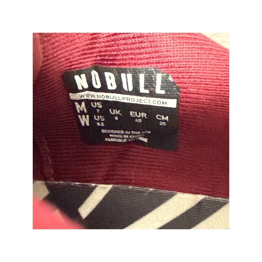 NOBULL‎ Cabernet Zebra Mesh Trainer Shoes Mens Size 7 Womens 8.5 Hipster Low Top